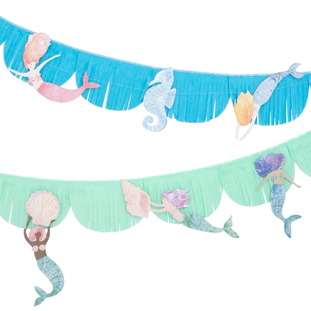 Mermaid Fringe Party Garland Set | Meri Meri Bunting Mermaid Fringe Party Garland Set