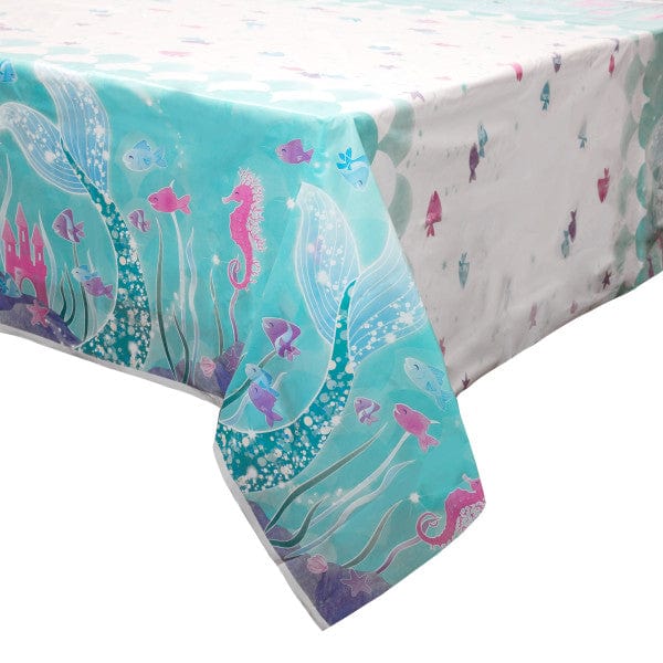 Mermaid Party Table Cover - Mermaid Party Decorations table cover Mermaid Party Table Cover