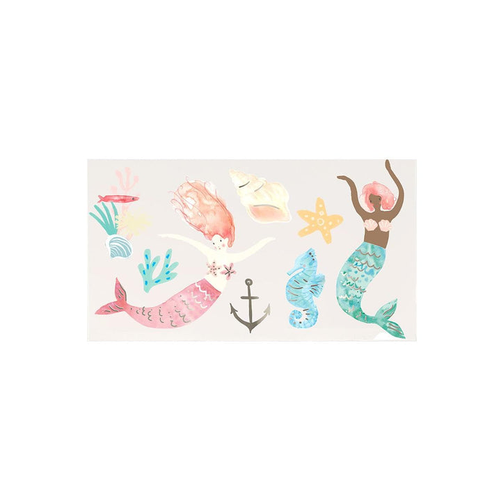 Mermaid Temporary Tattoos x 15 | Meri Meri Mermaid Party temporary tattoos Mermaid Temporary Tattoos x 15