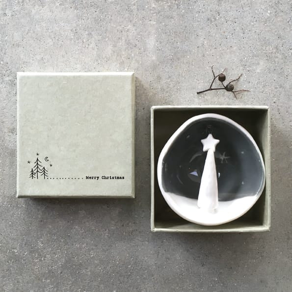 Merry Christmas Half Porcelain Bauble | East of India Bauble East of India Half Porcelain Bauble - Merry Christmas
