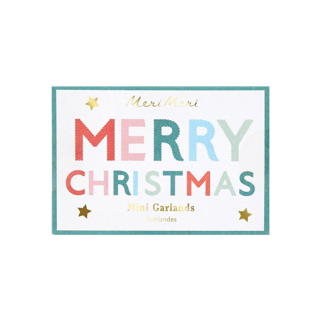 Merry Christmas Mini Matchbox Garland Set | Meri Meri Christmas Garlands Bunting Merry Christmas Mini Matchbox Garland Set