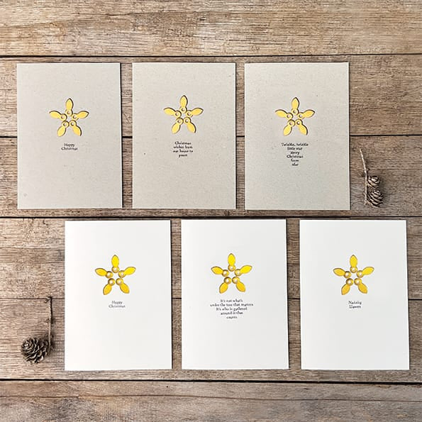 Metal Star Christmas Card, Christmas Wishes | East of India Greetings Card East of India Metal Star Christmas Card - Christmas Wishes