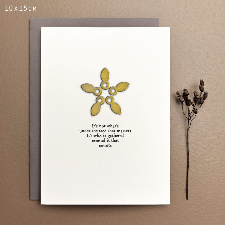 Metal Star Christmas Card, It&
