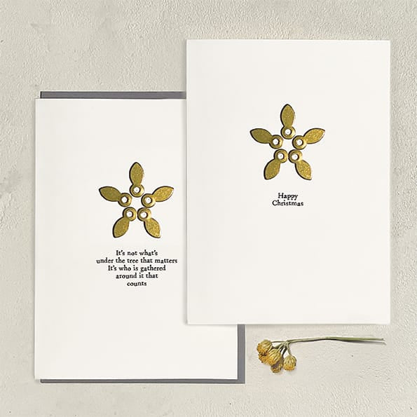 Metal Star Christmas Card, It&