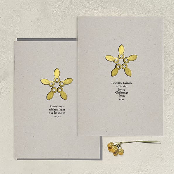 Metal Star Greetings Card, Twinkle Twinkle | East of India Greetings Card East of India Metal Star Greetings Card - Twinkle, Twinkle