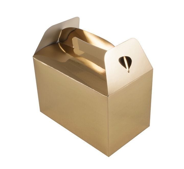 party box Metallic Gold Party Boxes x 6