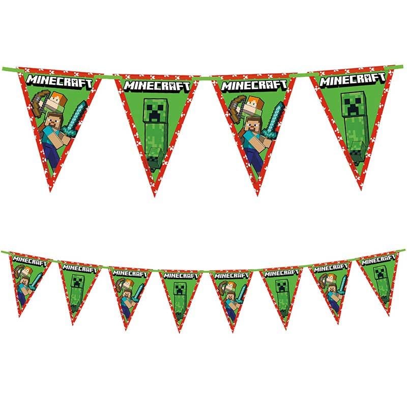 Minecraft Party Bunting - Minecraft Party Decorations Bunting Minecraft Party Bunting