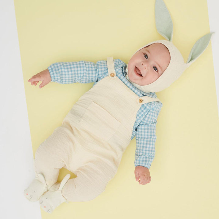 Mint Bunny Baby Bonnet | Meri Meri Baby Gifts Mint Bunny Baby Bonnet