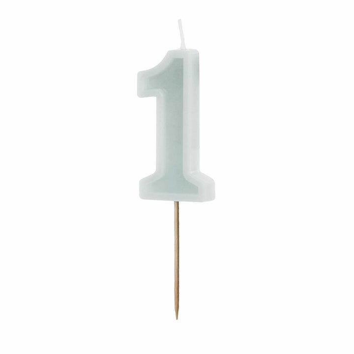 Mint Green Number 1 candle - Birthday cake candles Birthday Candles Mint Green Number 1 candle