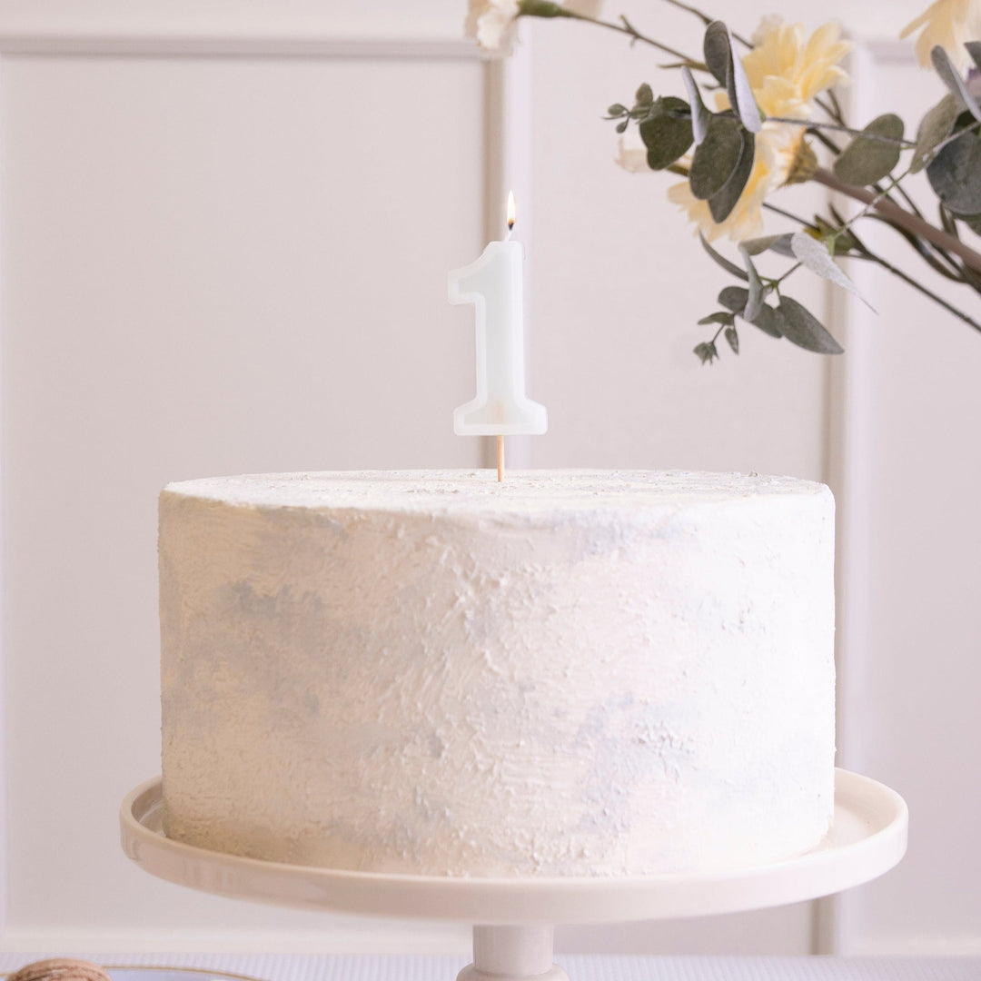 Mint Green Number 1 candle - Birthday cake candles Birthday Candles Mint Green Number 1 candle