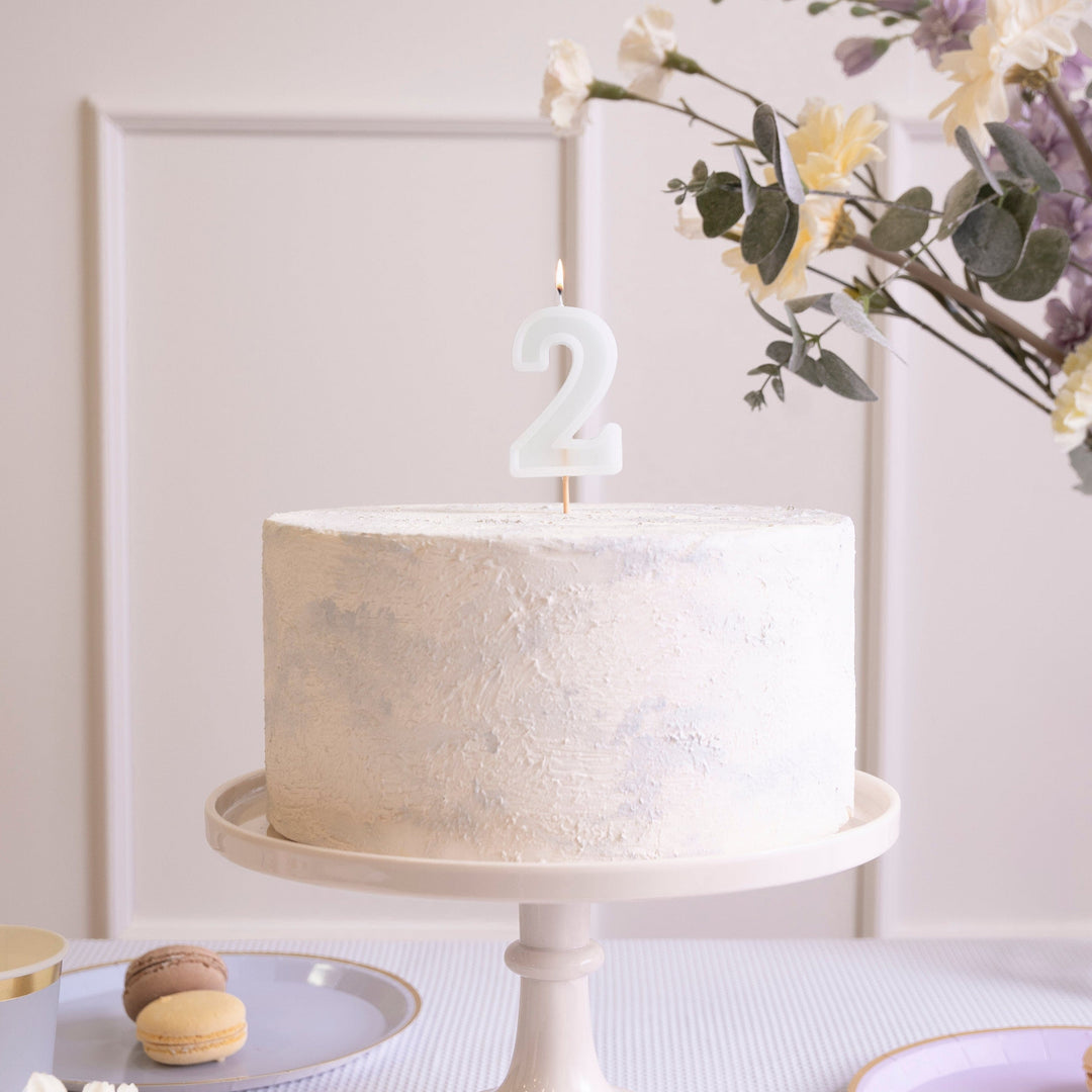 Mint Green Number 2 candle - Birthday cake candles Birthday Candles Mint Green Number 2 candle