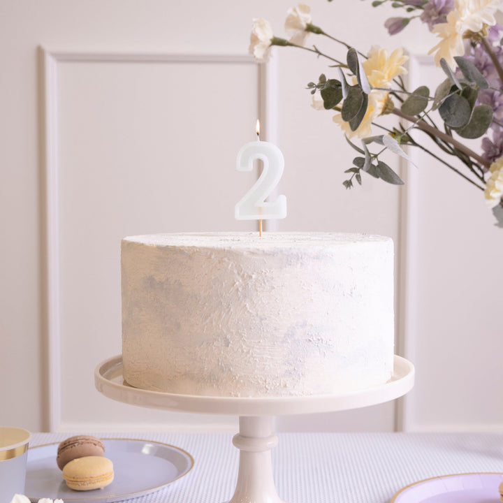 Mint Green Number 2 candle - Birthday cake candles Birthday Candles Mint Green Number 2 candle