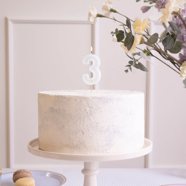 Mint Green Number 3 candle - Birthday cake candles Birthday Candles Mint Green Number 3 candle
