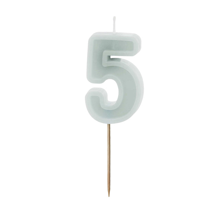 Mint Green Number 5 candle - Birthday cake candles Birthday Candles Mint Green Number 5 candle