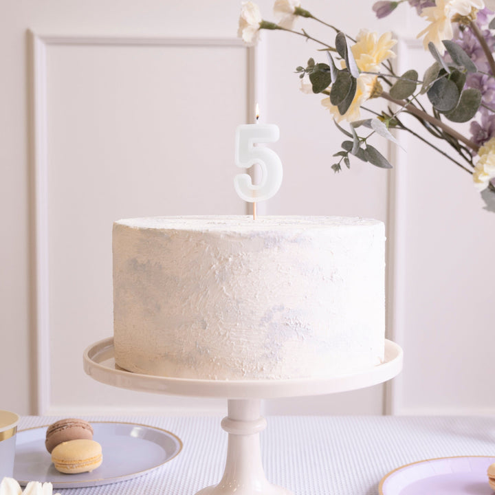 Mint Green Number 5 candle - Birthday cake candles Birthday Candles Mint Green Number 5 candle
