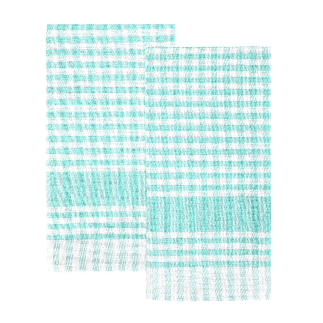 Mint Green & White Fabric Gingham Dinner Napkins - Pack of 2 Napkins Mint Green & White Fabric Gingham Dinner Napkins - Pack of 2