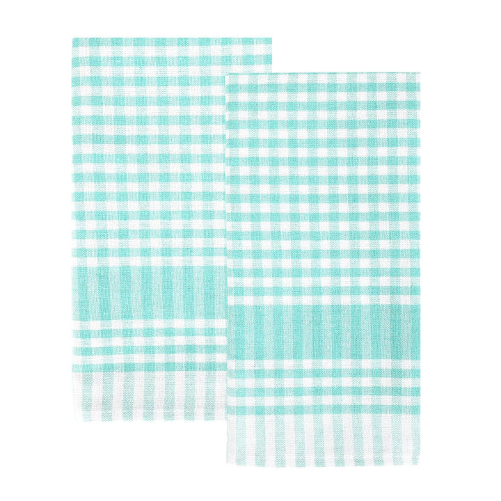 Mint Green & White Fabric Gingham Dinner Napkins - Pack of 2 Napkins Mint Green & White Fabric Gingham Dinner Napkins - Pack of 2