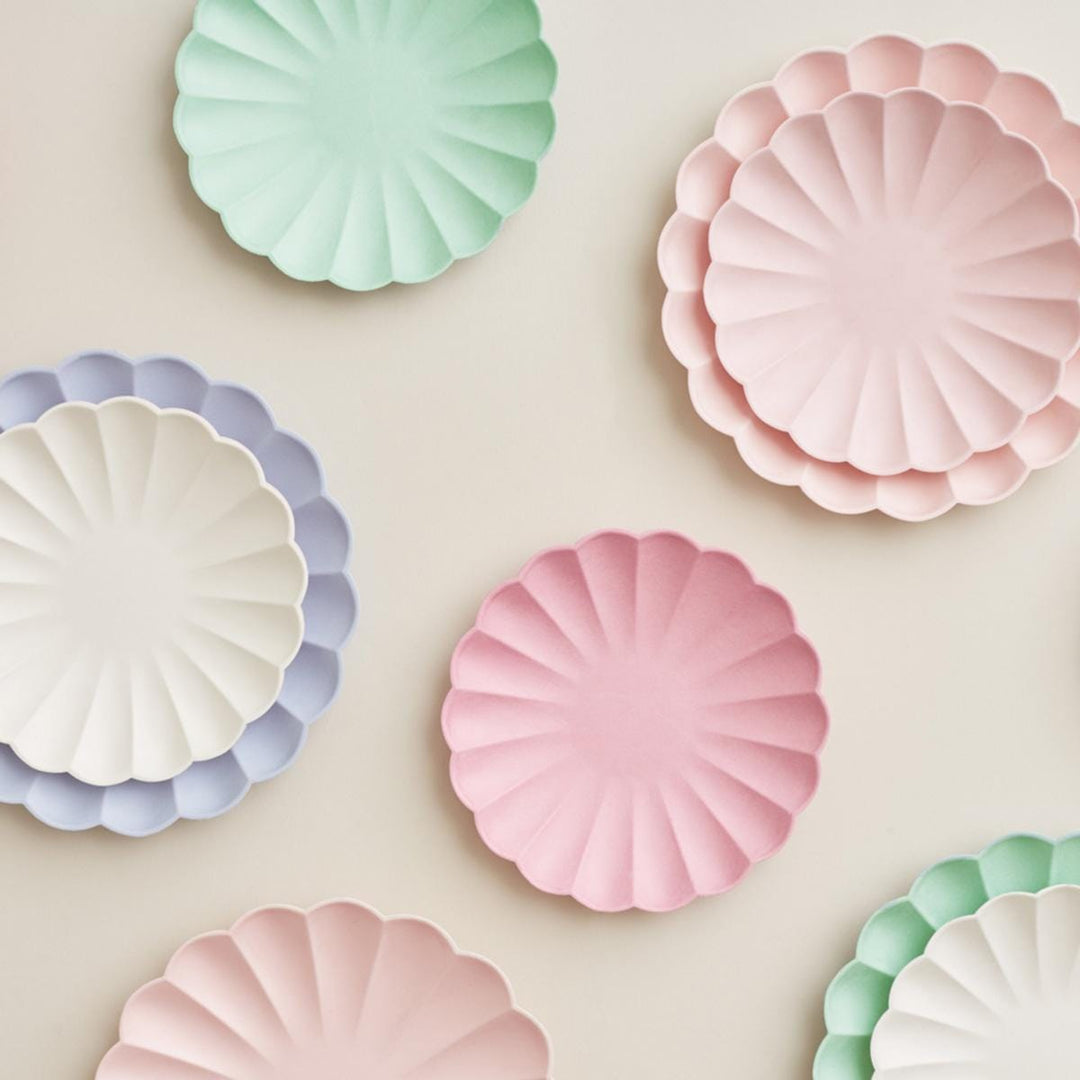 Mint Sorbet Compostable Small Party Plates x 8 | Meri Meri party plates Mint Sorbet Compostable Small Party Plates x 8