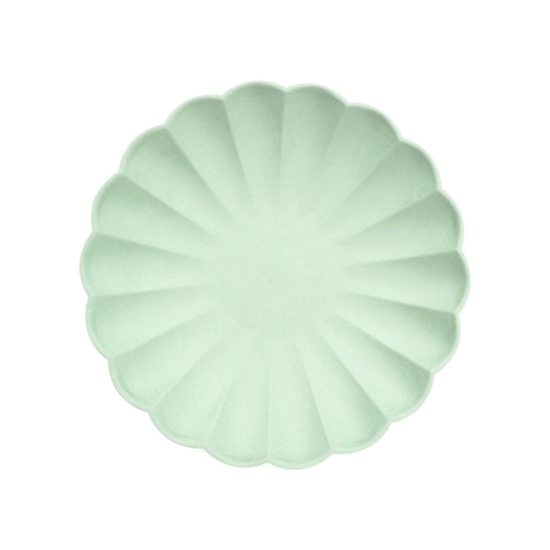 Mint Sorbet Compostable Small Party Plates x 8 | Meri Meri party plates Mint Sorbet Compostable Small Party Plates x 8