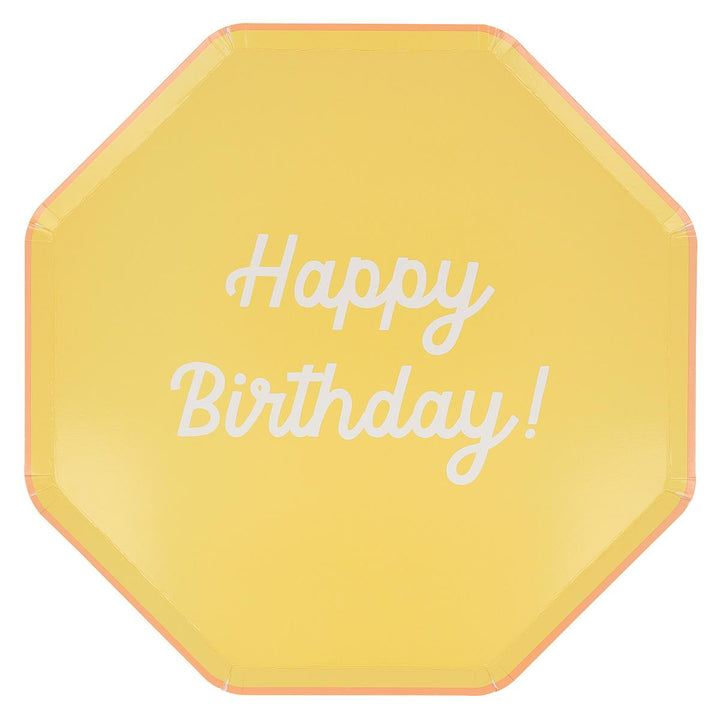 Mixed Happy Birthday Dinner Party Plates x 8 | Meri Meri party plates Mixed Happy Birthday Dinner Party Plates x 8