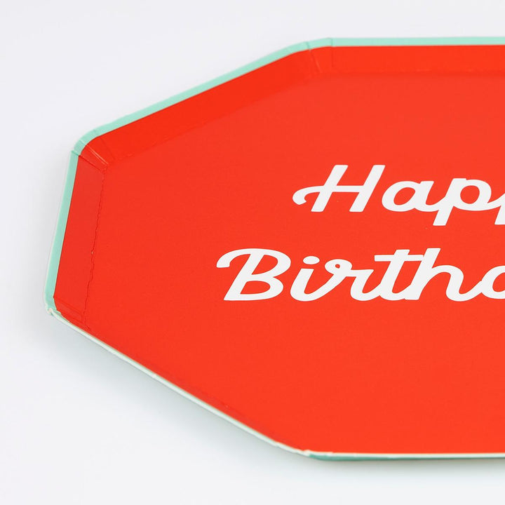 Mixed Happy Birthday Dinner Party Plates x 8 | Meri Meri party plates Mixed Happy Birthday Dinner Party Plates x 8