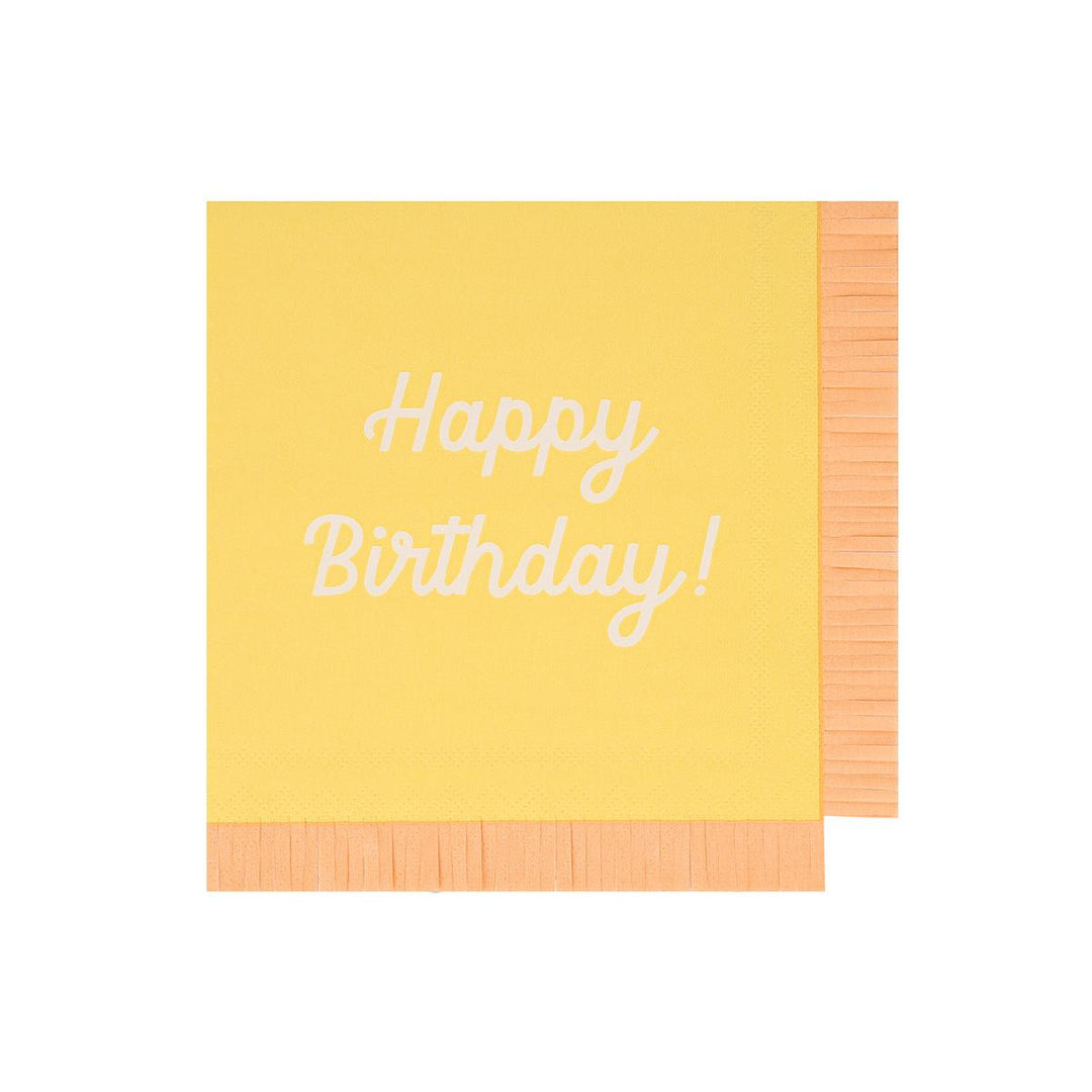 Mixed Happy Birthday Large Party Napkins x 16 | Meri Meri party napkins Mixed Happy Birthday Large Party Napkins x 16