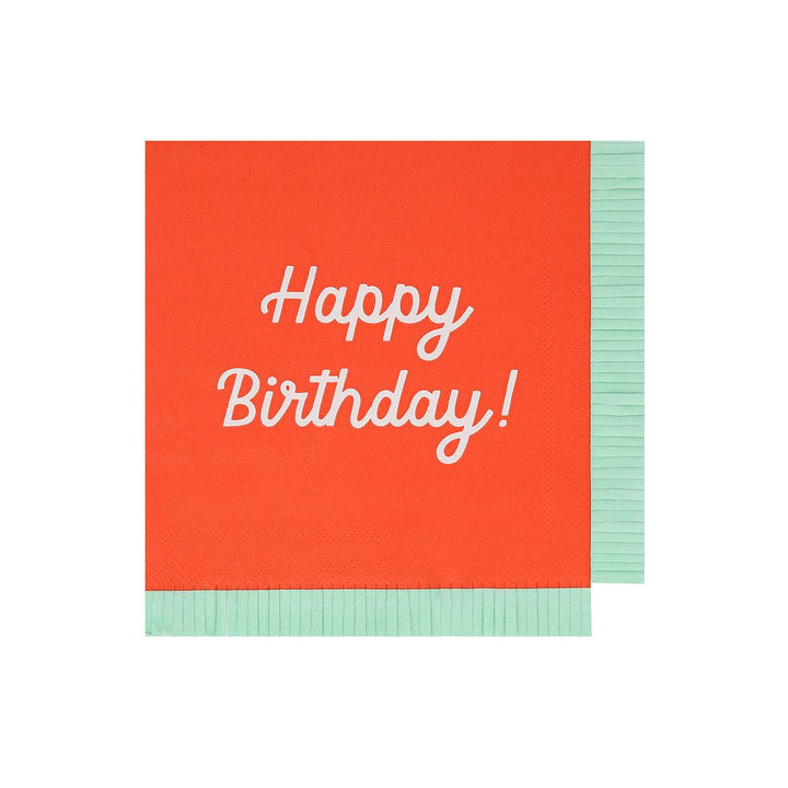 Mixed Happy Birthday Large Party Napkins x 16 | Meri Meri party napkins Mixed Happy Birthday Large Party Napkins x 16