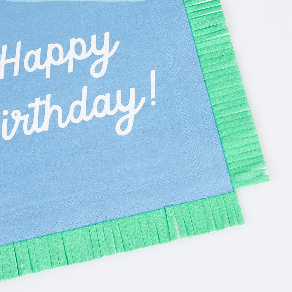 Mixed Happy Birthday Large Party Napkins x 16 | Meri Meri party napkins Mixed Happy Birthday Large Party Napkins x 16