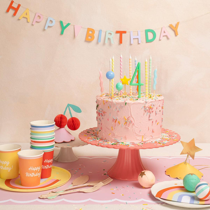 Mixed Happy Birthday Party Cups x 8 | Meri Meri Birthday Party party cups Mixed Happy Birthday Party Cups x 8