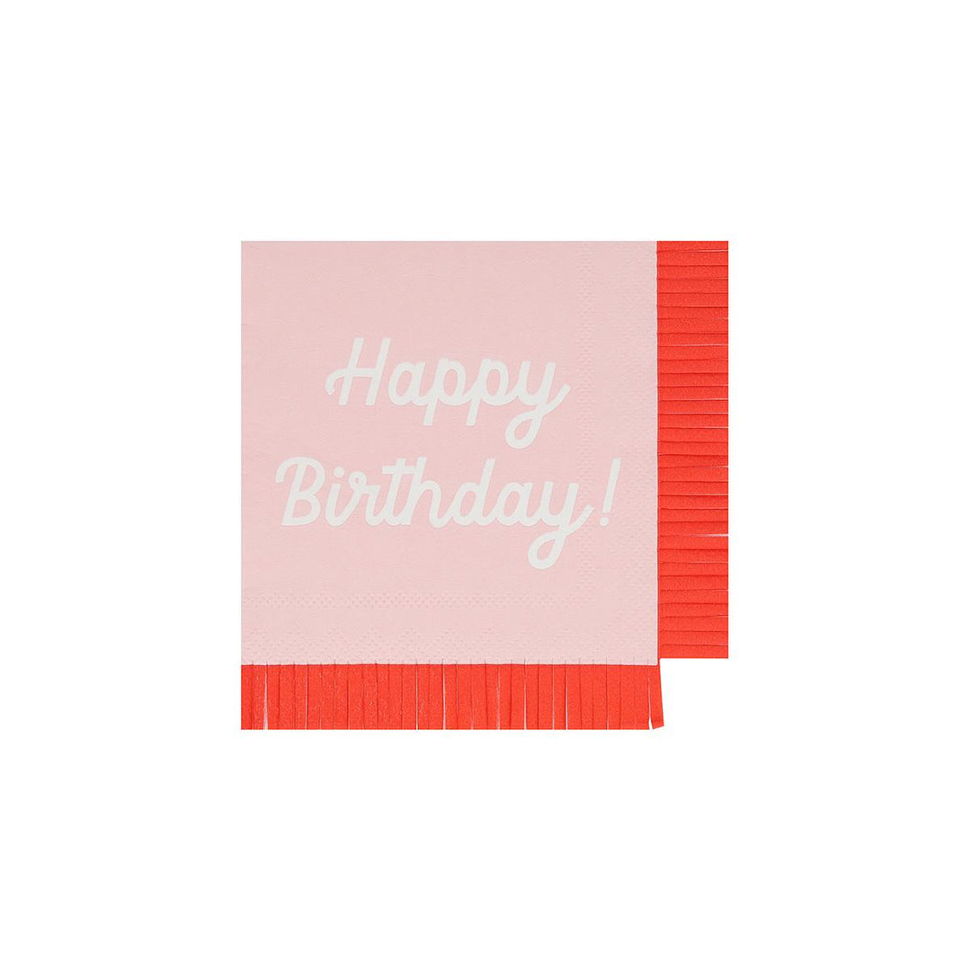 Mixed Happy Birthday Small Party Napkins x 16 | Meri Meri party napkins Mixed Happy Birthday Small Party Napkins x 16