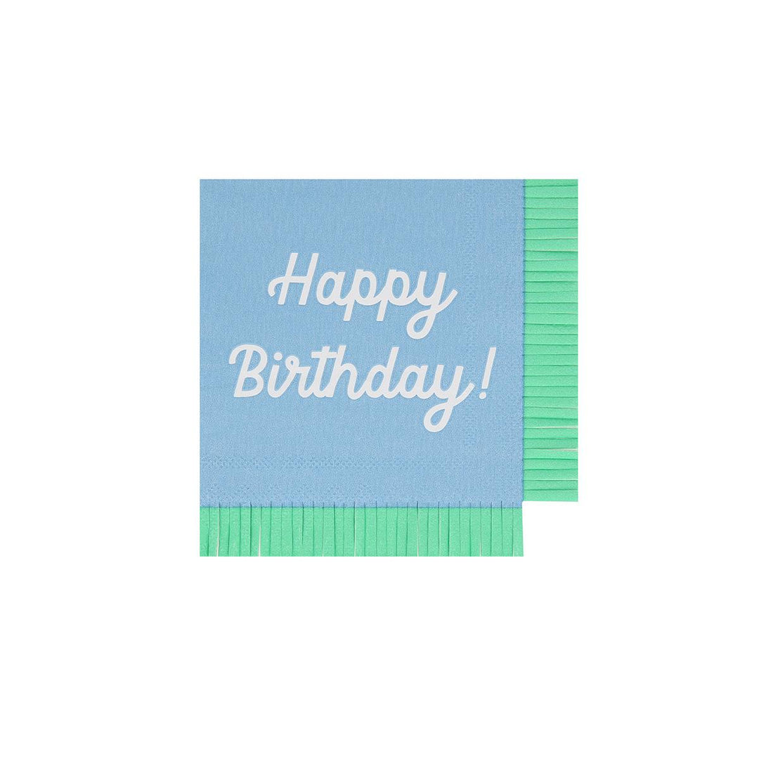 Mixed Happy Birthday Small Party Napkins x 16 | Meri Meri party napkins Mixed Happy Birthday Small Party Napkins x 16