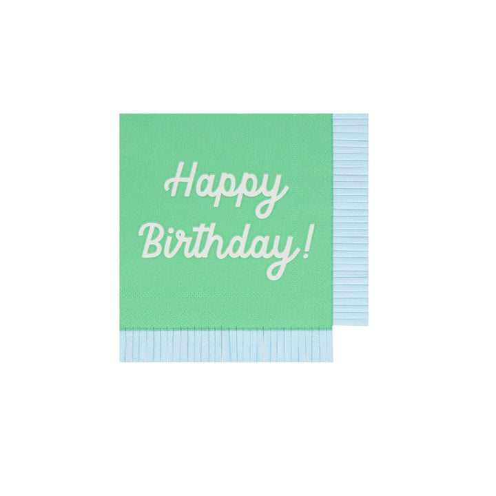 Mixed Happy Birthday Small Party Napkins x 16 | Meri Meri party napkins Mixed Happy Birthday Small Party Napkins x 16