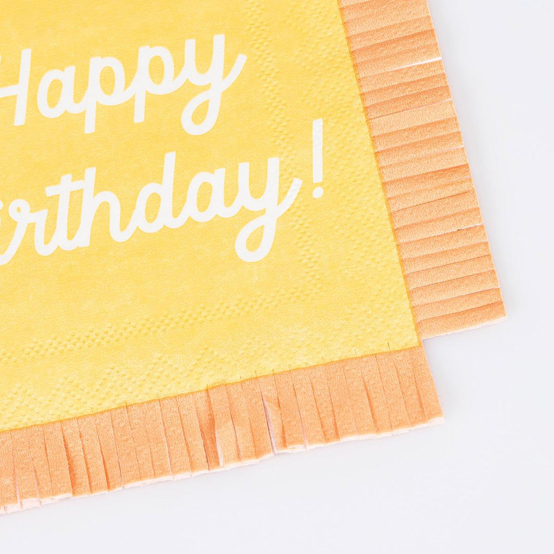Mixed Happy Birthday Small Party Napkins x 16 | Meri Meri party napkins Mixed Happy Birthday Small Party Napkins x 16