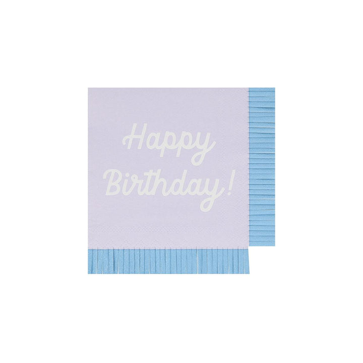 Mixed Happy Birthday Small Party Napkins x 16 | Meri Meri party napkins Mixed Happy Birthday Small Party Napkins x 16