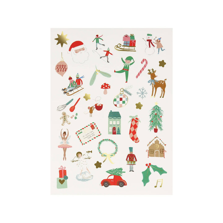Mixed Icon Christmas Stickers x 10 Sheets | Meri Meri Christmas Stocking Fillers Stickers Mixed Icon Christmas Stickers x 10 Sheets