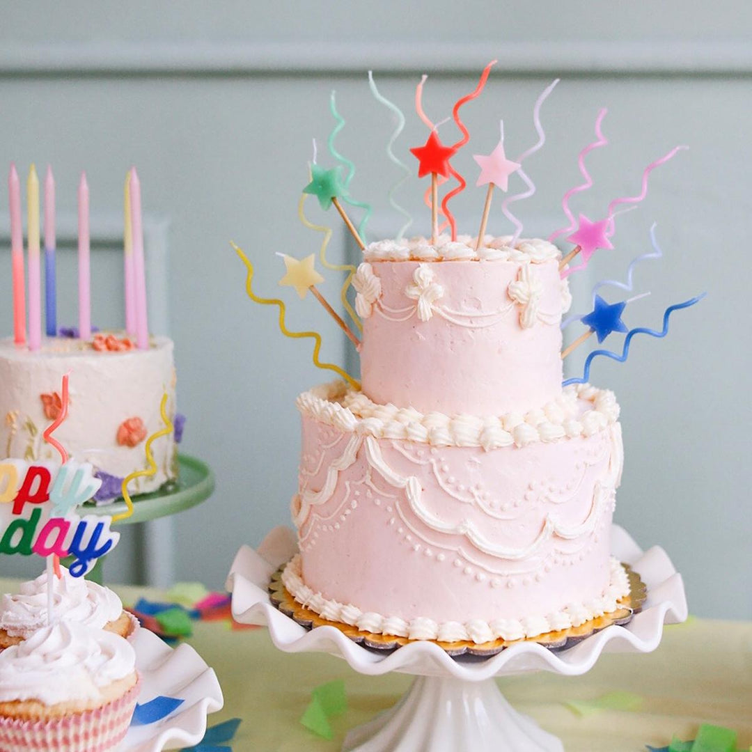 Mixed Star Party Candles x 6 | Meri Meri Birthday Candles Mixed Star Party Candles x 6