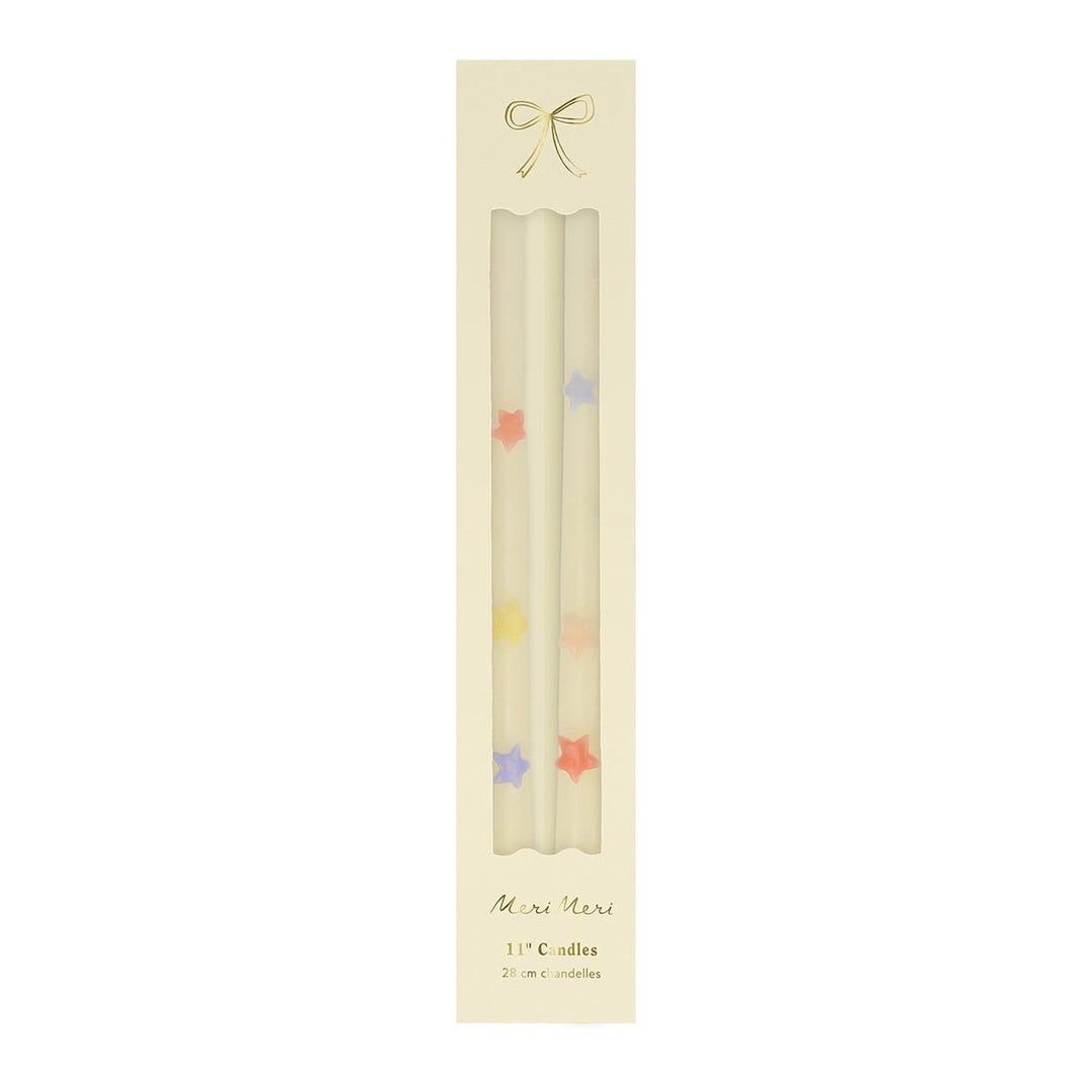 Mixed Star Taper Candles x 2 | Meri Meri Candle Mixed Star Taper Candles x 2