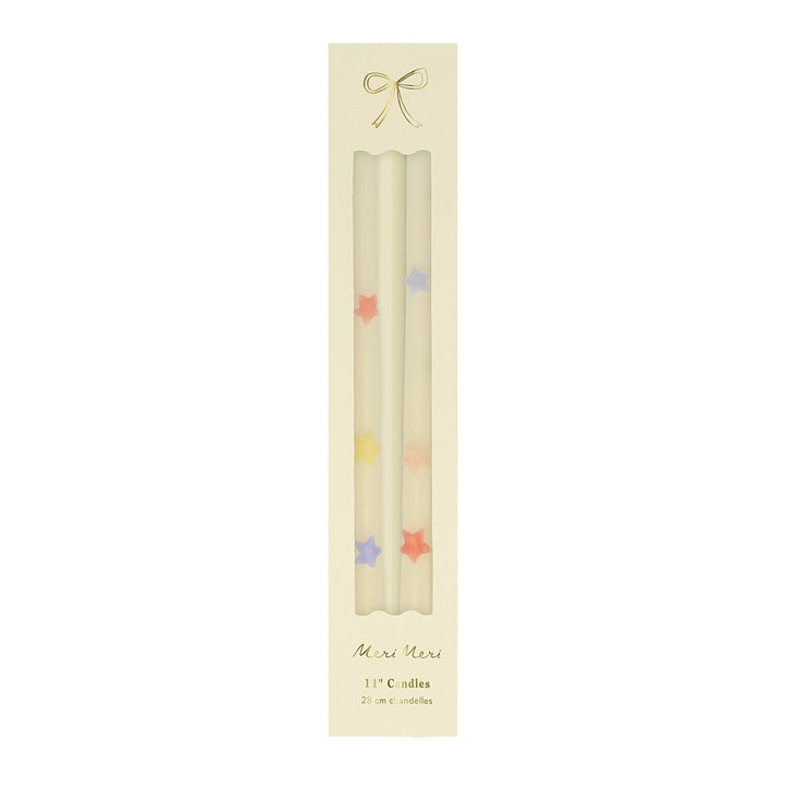 Mixed Star Taper Candles x 2 | Meri Meri Candle Mixed Star Taper Candles x 2