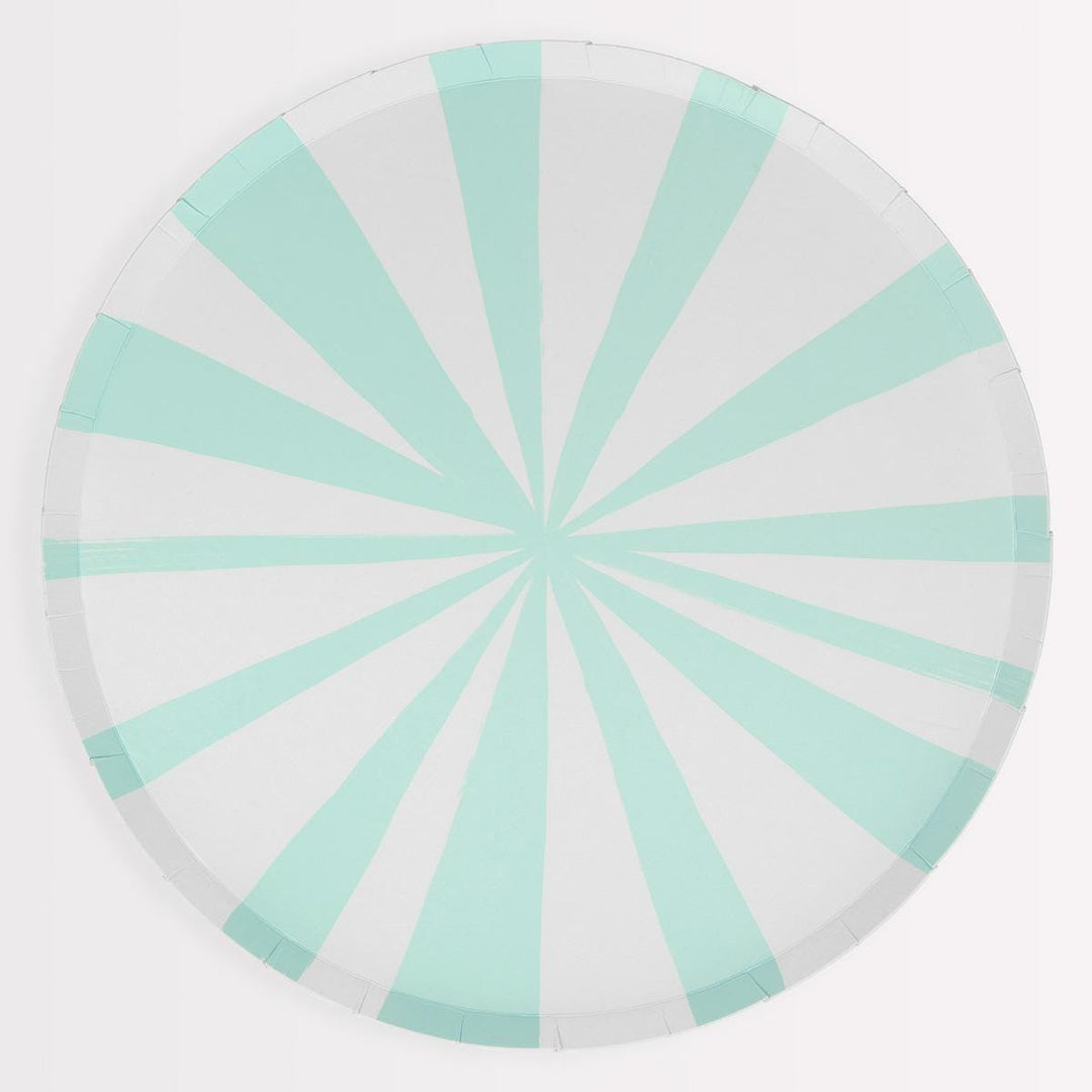 Mixed Stripe Dinner Party Plates x 8 | Meri Meri party plates Mixed Stripe Dinner Party Plates x 8