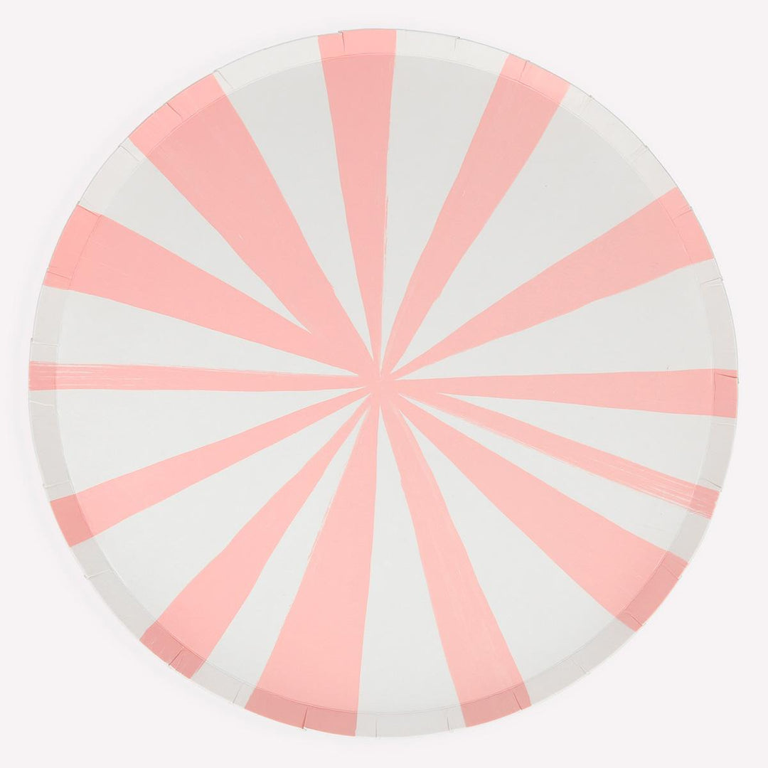 Mixed Stripe Dinner Party Plates x 8 | Meri Meri party plates Mixed Stripe Dinner Party Plates x 8