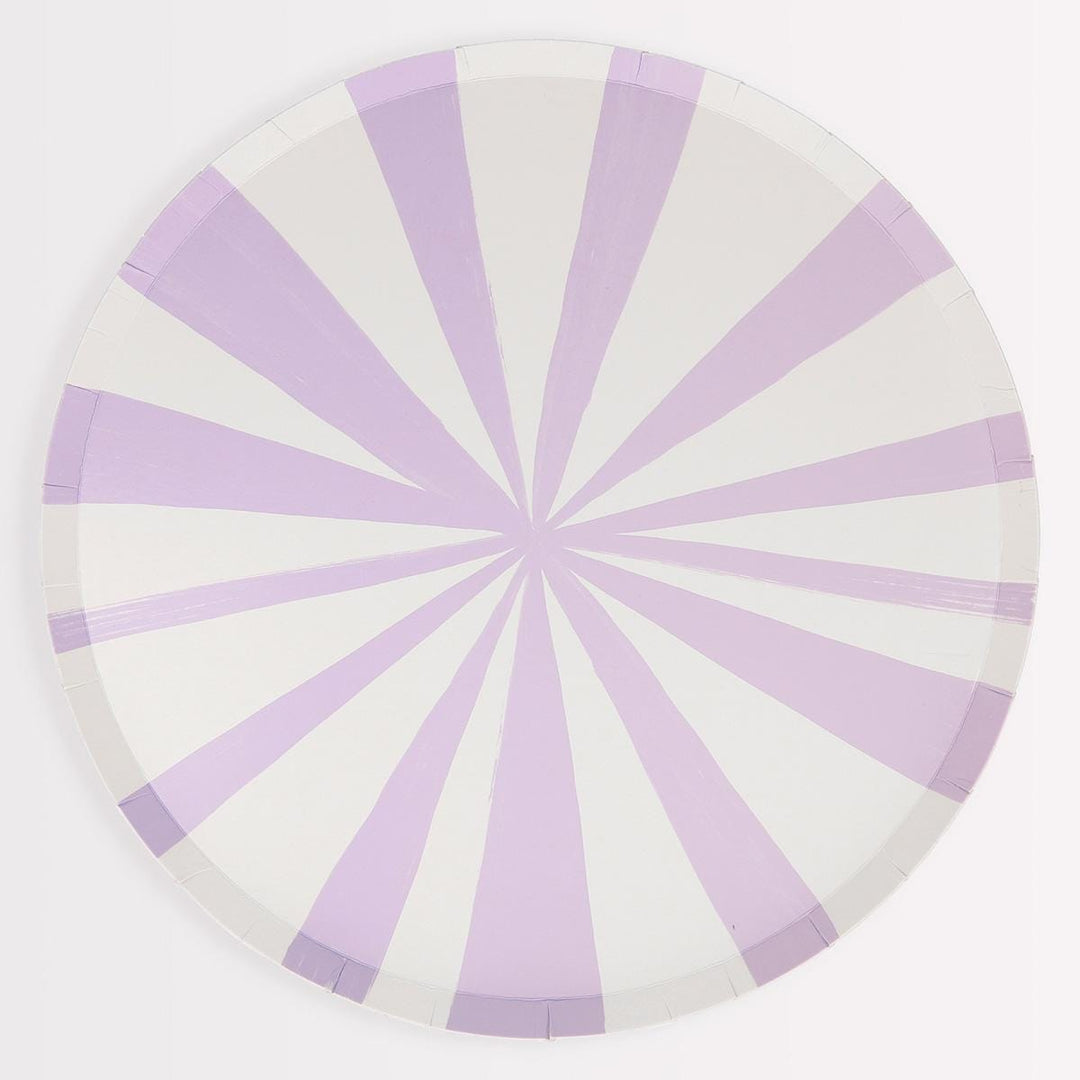 Mixed Stripe Dinner Party Plates x 8 | Meri Meri party plates Mixed Stripe Dinner Party Plates x 8