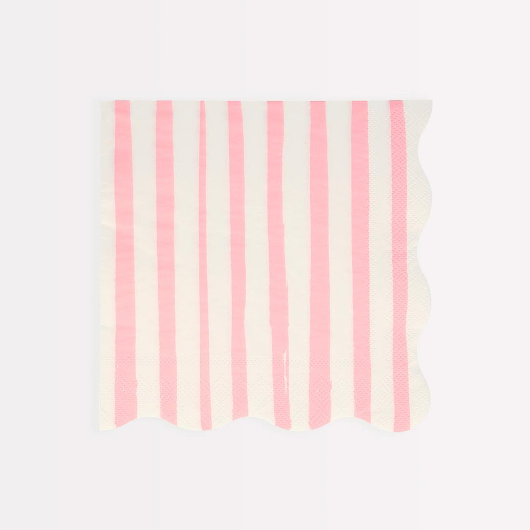 Mixed Stripe Large Party Napkins x 16 | Meri Meri party napkins Mixed Stripe Large Party Napkins x 16