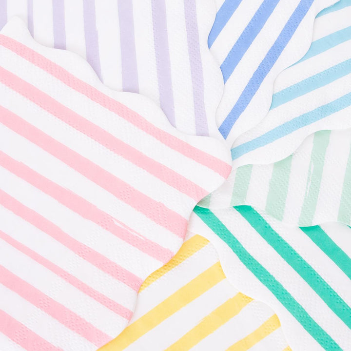 Mixed Stripe Large Party Napkins x 16 | Meri Meri party napkins Mixed Stripe Large Party Napkins x 16
