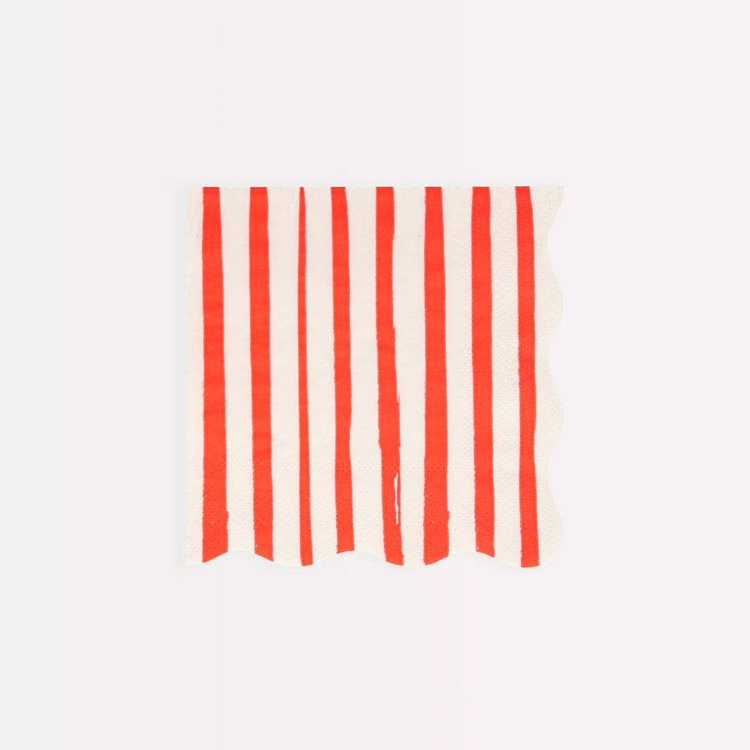 Mixed Stripe Small Party Napkins x 16 | Meri Meri party napkins Mixed Stripe Small Party Napkins x 16