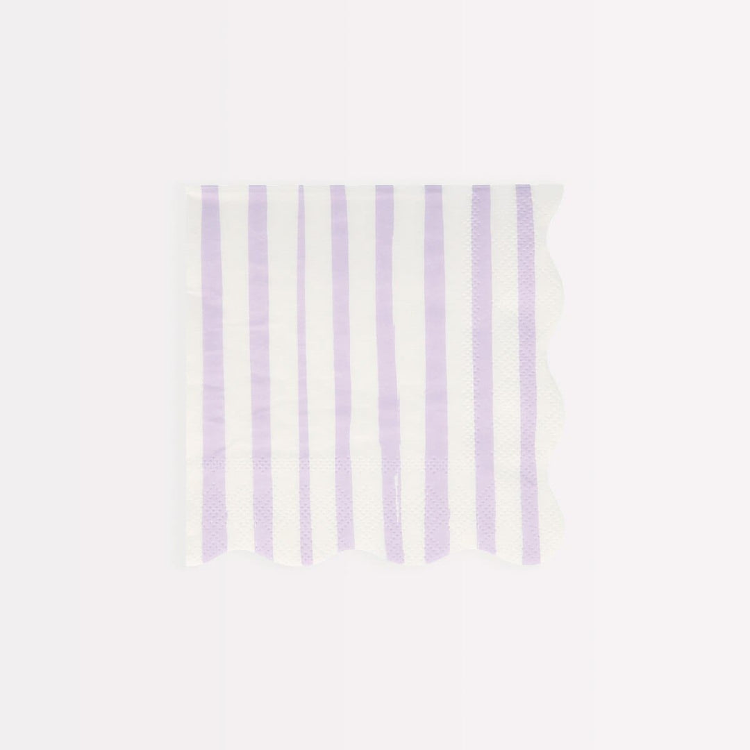 Mixed Stripe Small Party Napkins x 16 | Meri Meri party napkins Mixed Stripe Small Party Napkins x 16