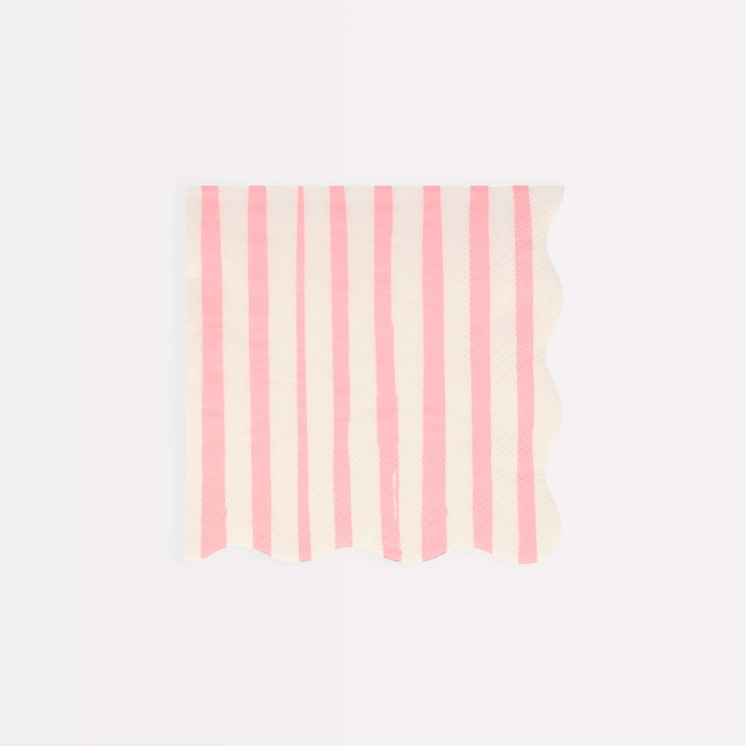 Mixed Stripe Small Party Napkins x 16 | Meri Meri party napkins Mixed Stripe Small Party Napkins x 16