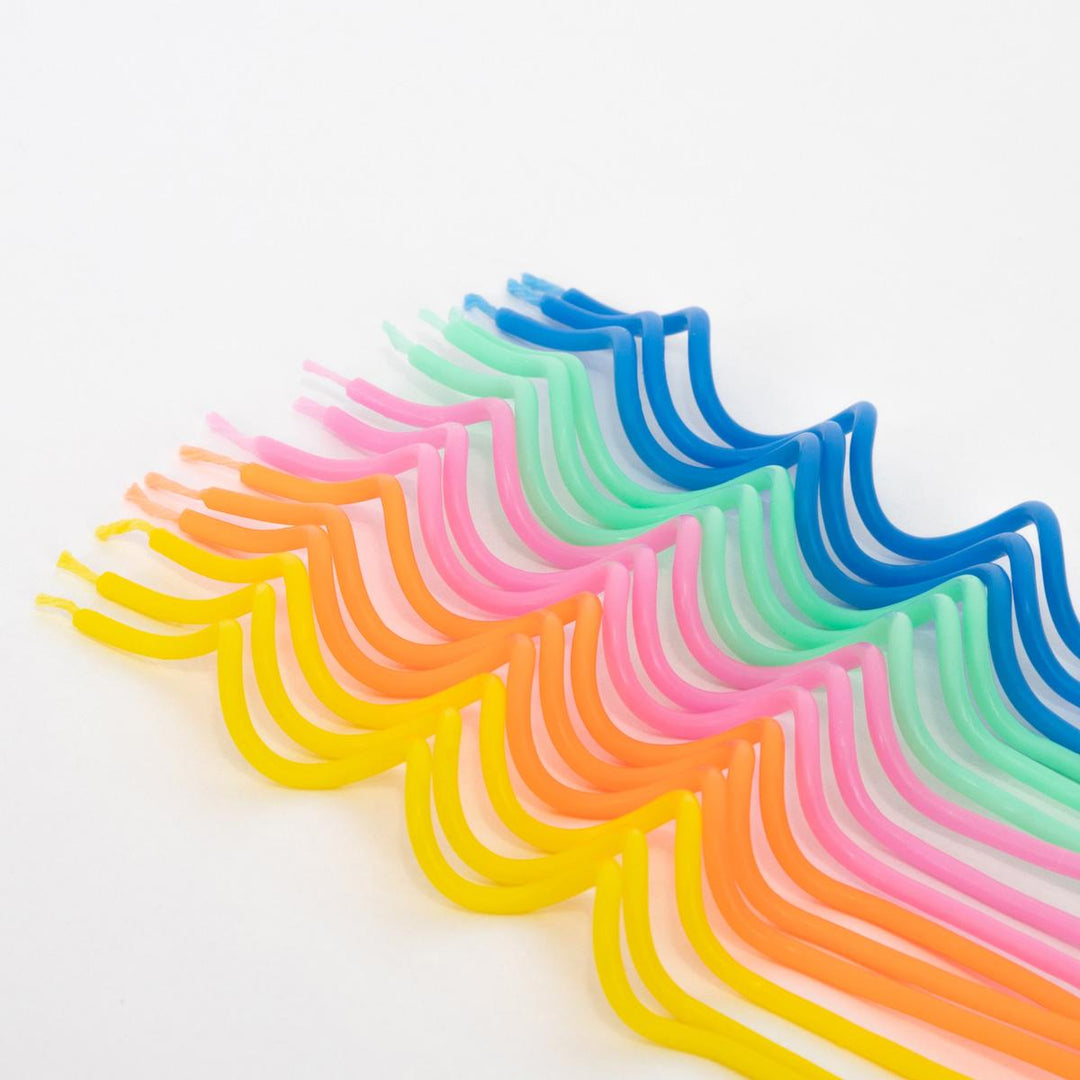 Mixed Swirly Party Candles x 20 | Meri Meri Birthday Candles Mixed Swirly Party Candles x 20