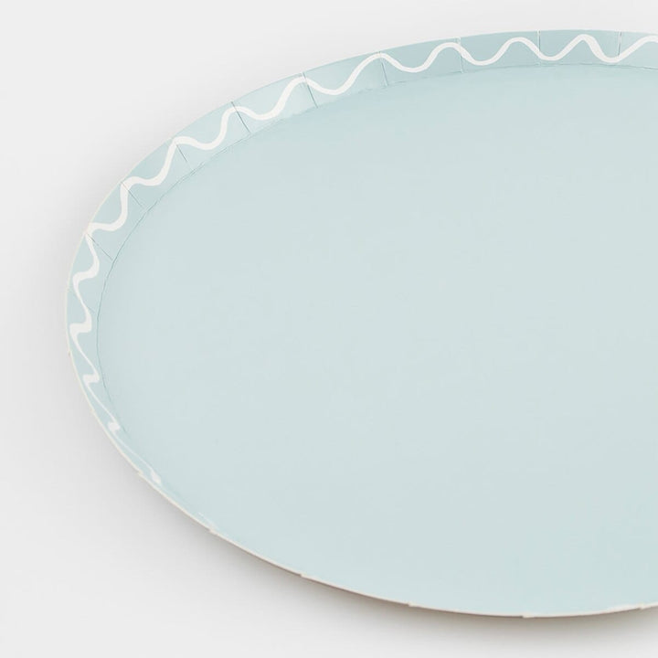 Mixed Wavy Line Side Party Plates x 8 | Meri Meri party plates Mixed Wavy Line Side Party Plates x 8