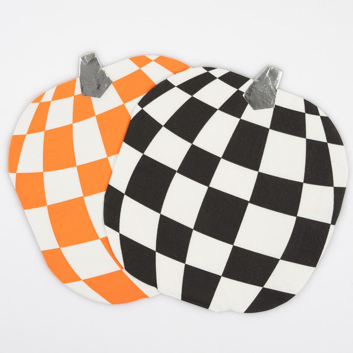 Mod Pattern Pumpkin Party Napkins x 16 | Meri Meri Halloween Table party napkins Mod Pattern Pumpkin Party Napkins x 16