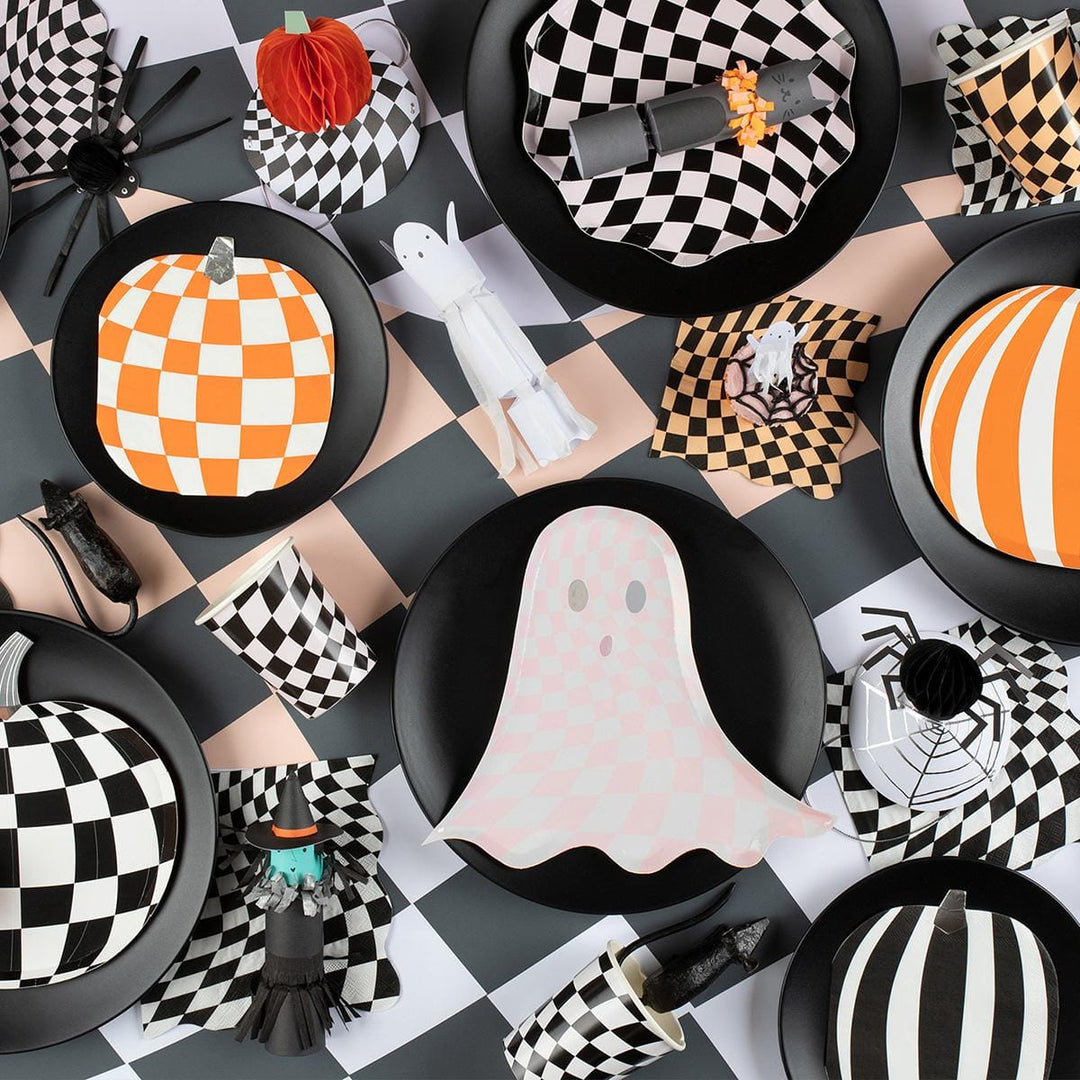 Mod Pattern Pumpkin Party Plates x 8 | Meri Meri Halloween Table party plates Mod Pattern Pumpkin Party Plates x 8